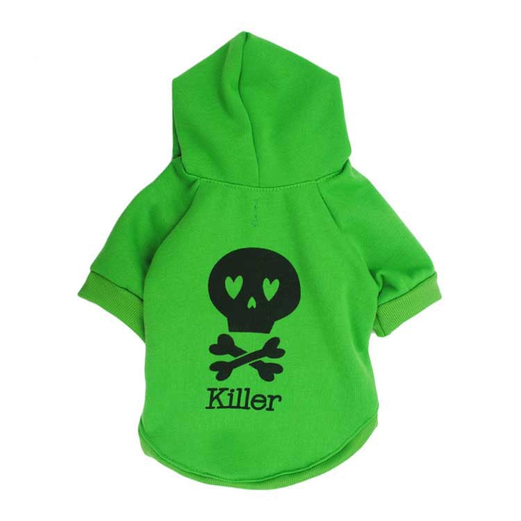 Black Skull Hoodie Dog Costume