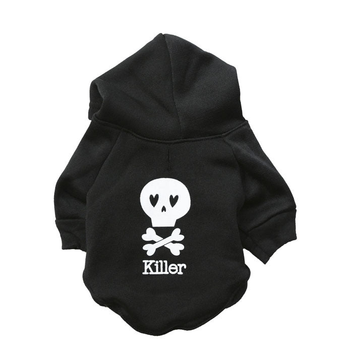 Black Skull Hoodie Dog Costume